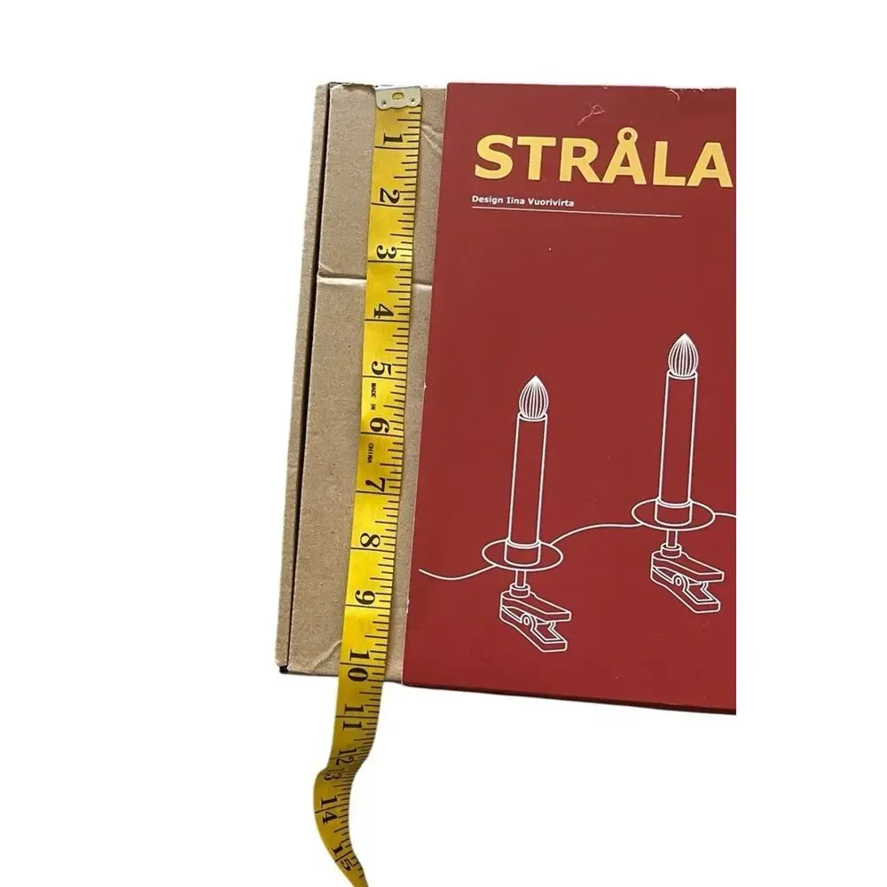 NEW IKEA STRALA LED Lighting Chain With 24 Light Candles Shaped Bulb With Clips
